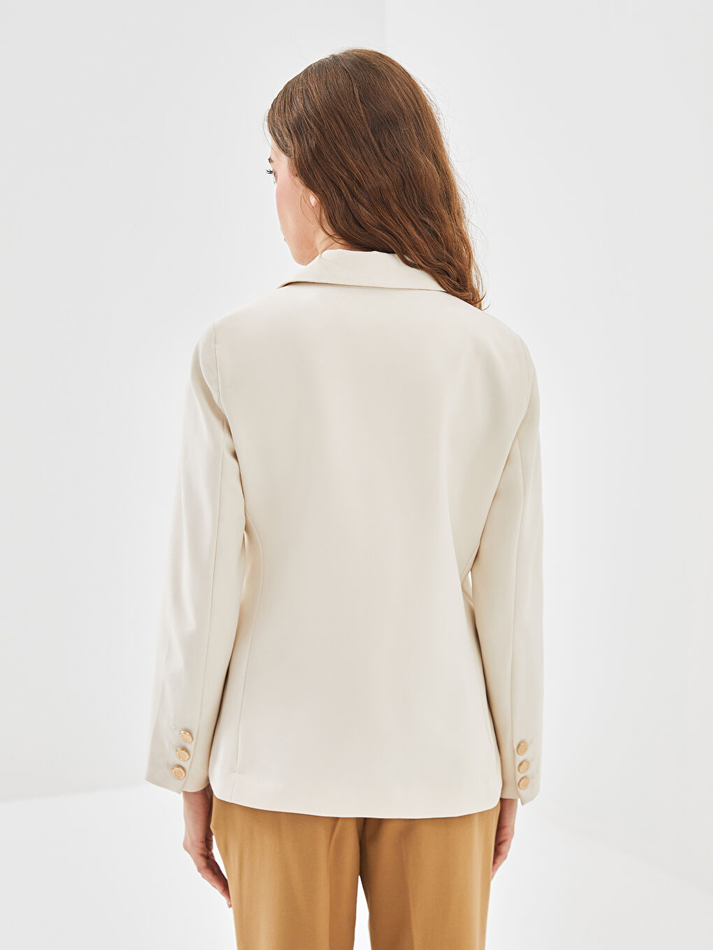 Jacket Collar Plain Long Sleeve Women's Jacket -S59580Z8-R9J