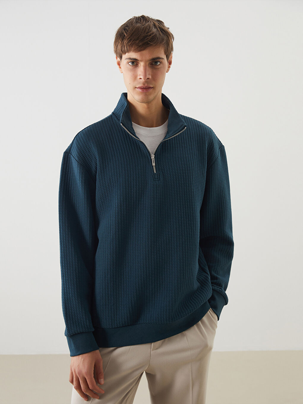 Funnel Neck Men's Sweatshirt