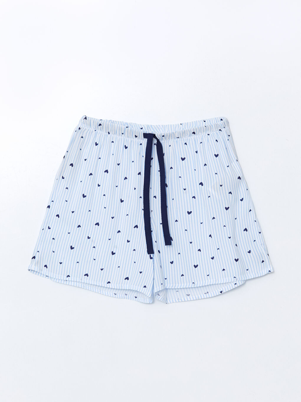 Shirt Collar Patterned Short Sleeve Women's Shorts Pyjamas Set -S59587Z8-LEN
