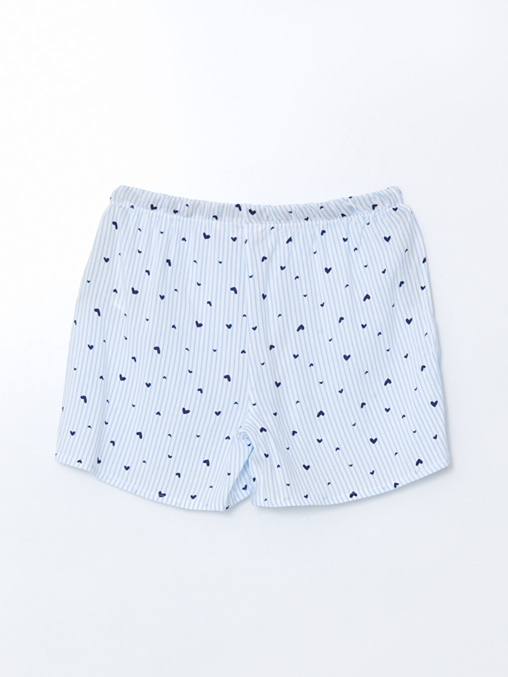 Shirt Collar Patterned Short Sleeve Women's Shorts Pyjamas Set -S59587Z8-LEN