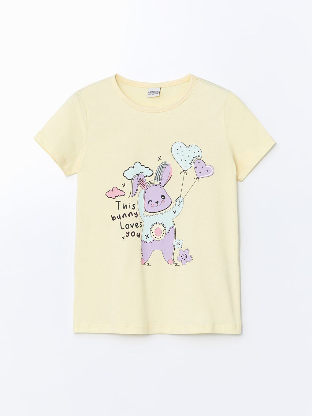 Ensemble de Pyjama Imprimé pour Filles à Col Rond-1