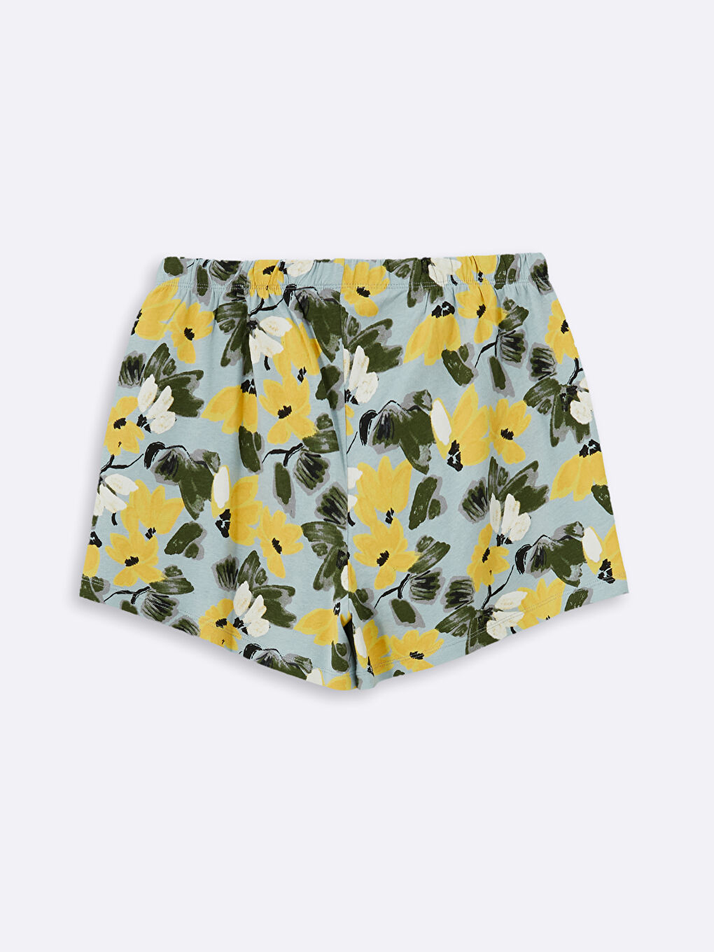 Mavi Petite Beli Lastikli Çiçekli Kadın Şort Pijama Altı-1