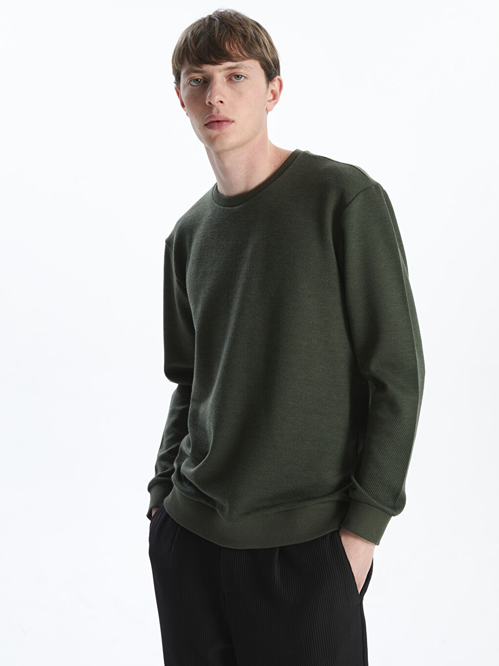 Crew Neck Men's Sweatshirt -S59615Z8-J2L