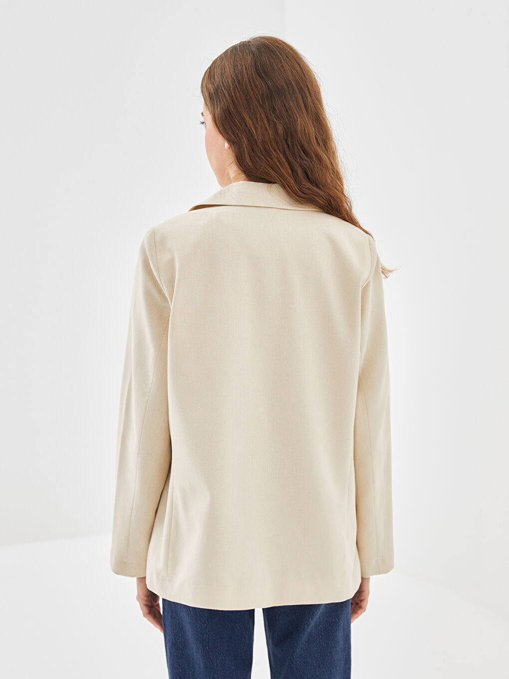 LCW Vision Linen Blend Women's Blazer Jacket -S59657Z8-PVL