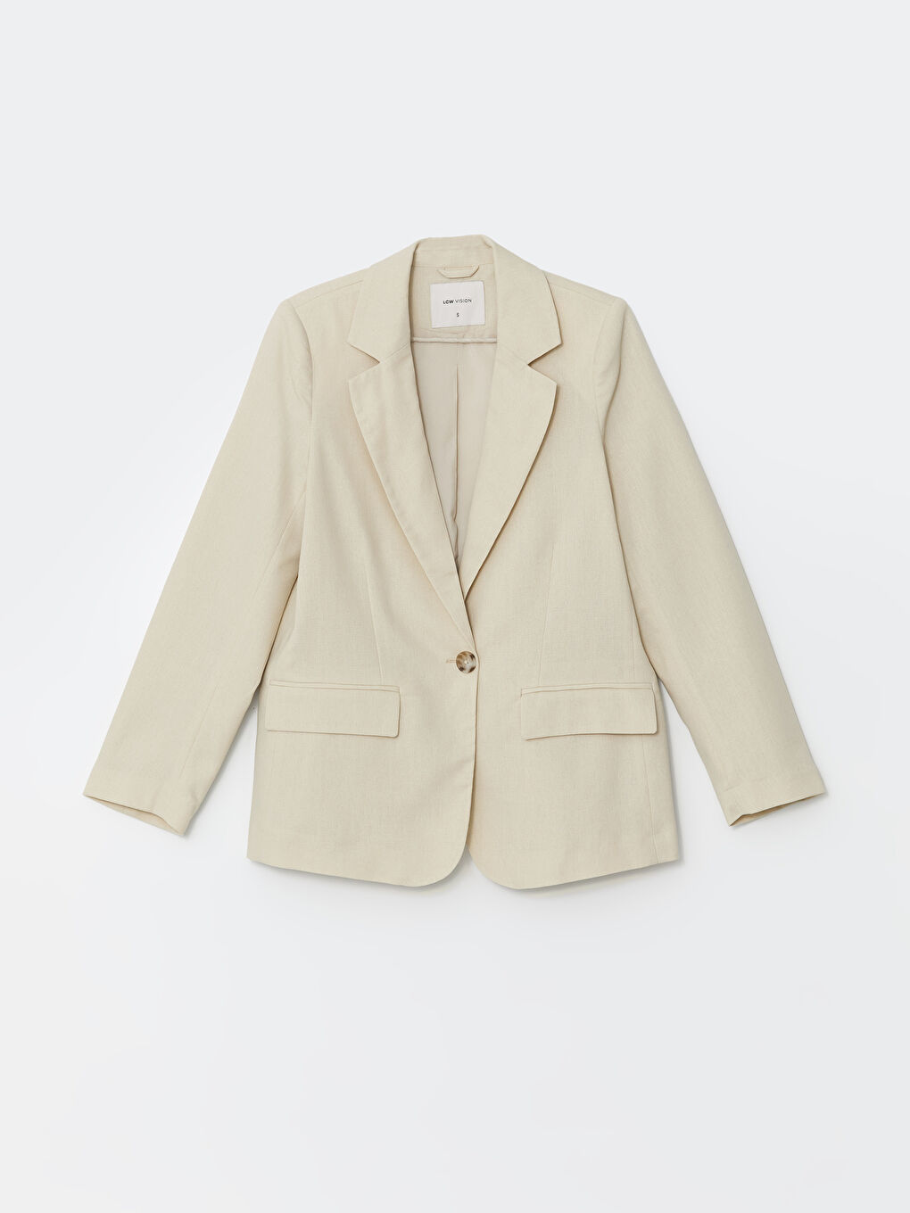 LCW Vision Linen Blend Women's Blazer Jacket -S59657Z8-PVL