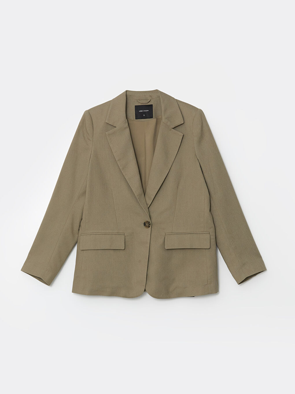 Linen Blend Women's Blazer Jacket -S59657Z8-QGP