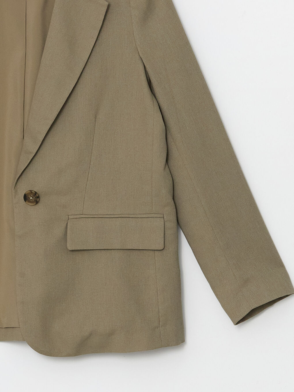 Linen Blend Women's Blazer Jacket -S59657Z8-QGP