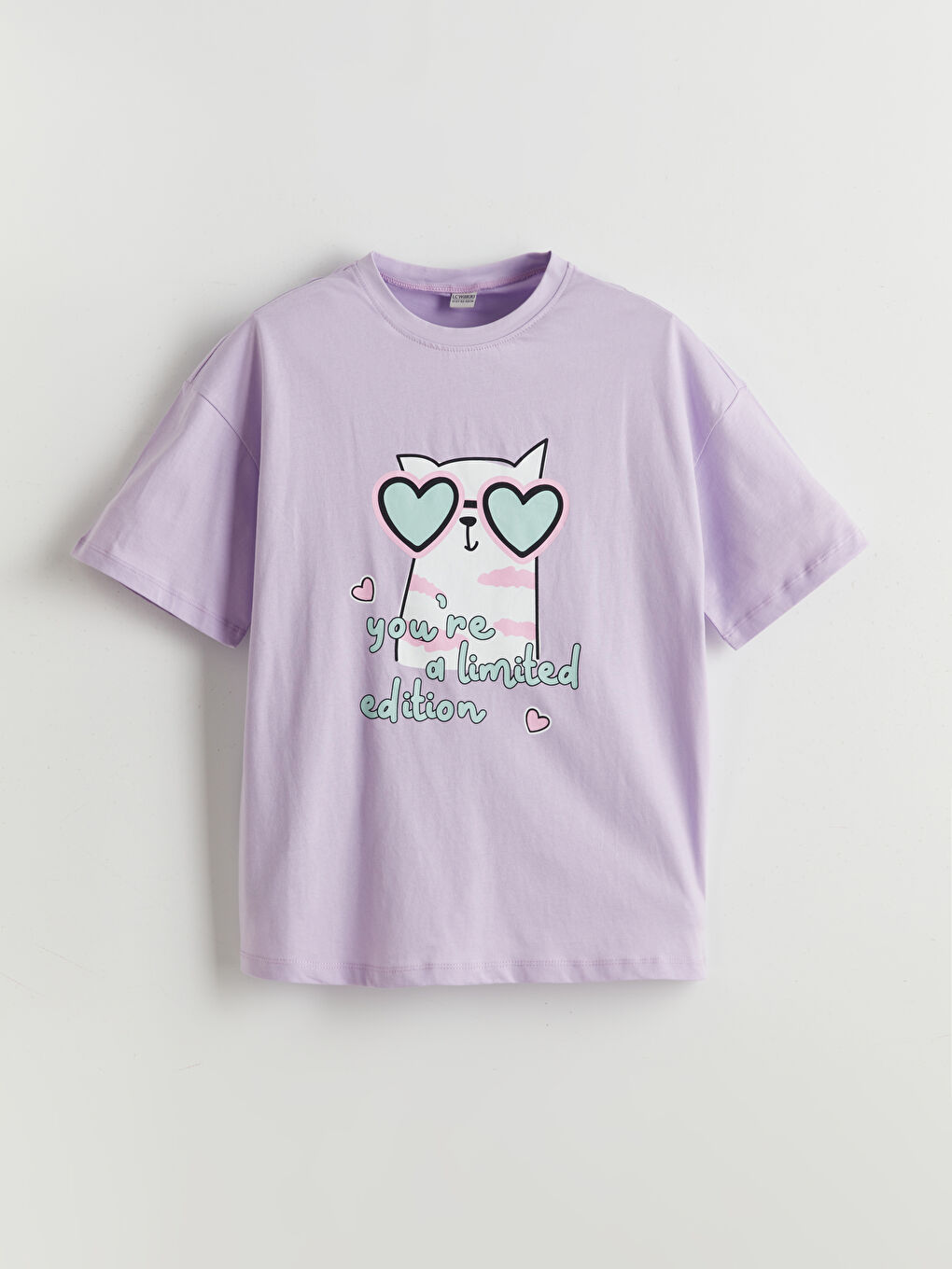 LCW Kids Crew Neck Girls' Shortie Pyjama Set -S59685Z4-G0W