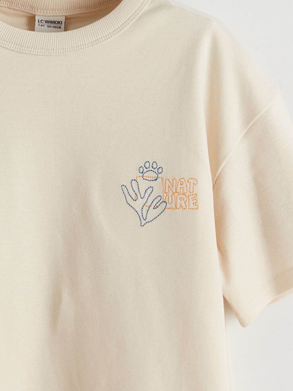 Crew Neck Embroidered Interlock Boys' T-Shirt -S59732Z4-FWM