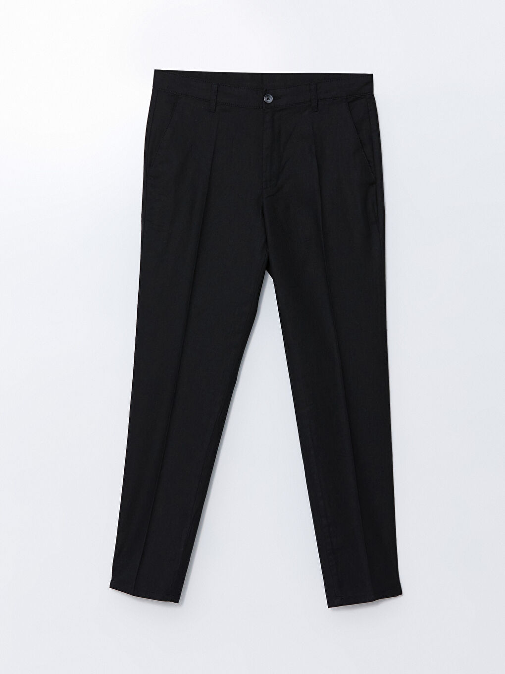 Standard Fit Linen Blended Men's Trousers -S59739Z8-CVL