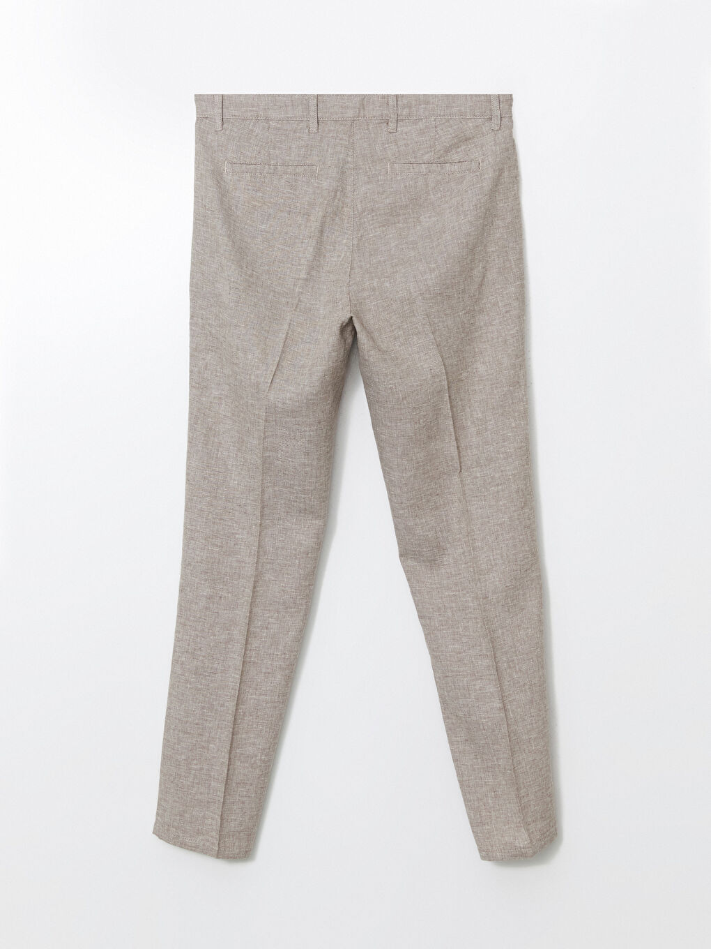 Standard Fit Linen Blend Men's Trousers -S59739Z8-DVB
