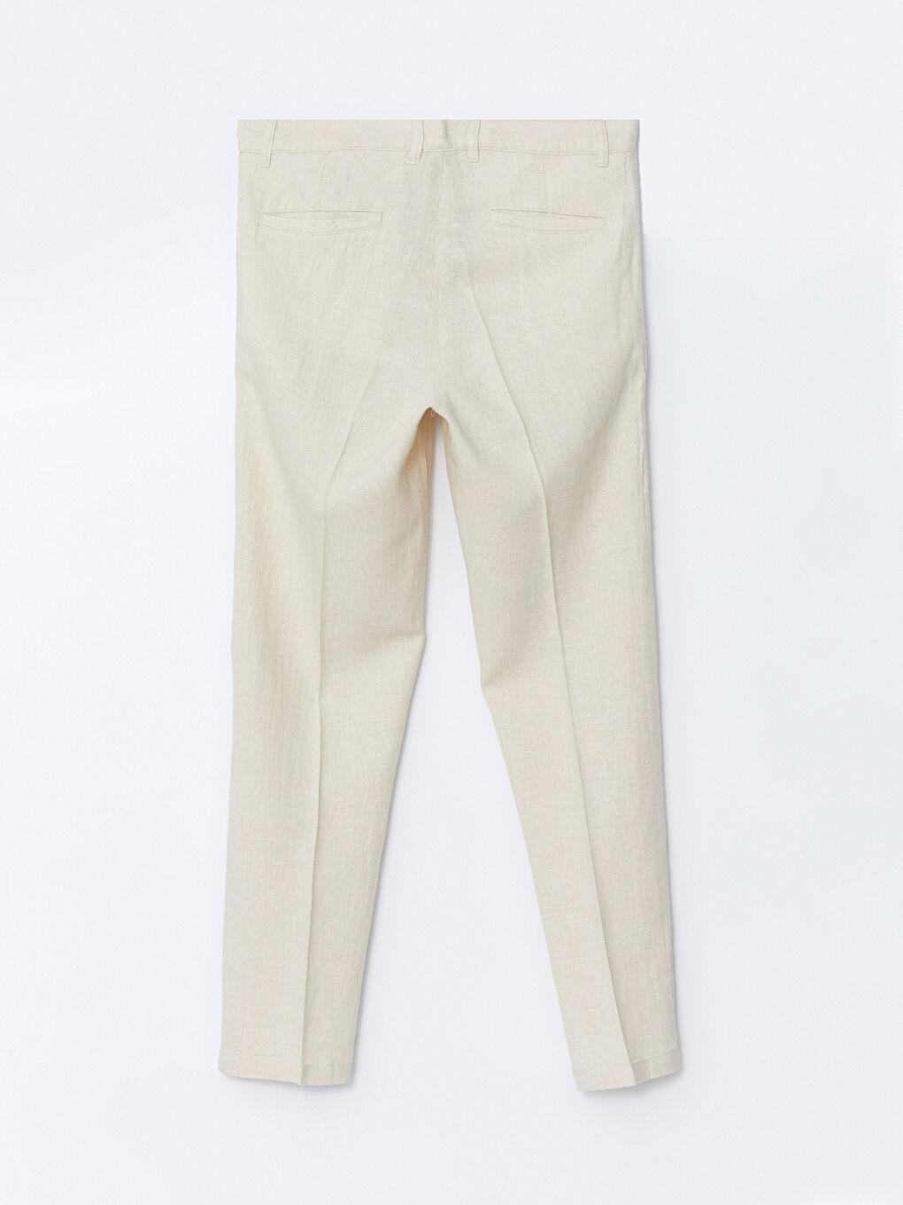 Standard Fit Linen Blend Men's Trousers -S59739Z8-RW0