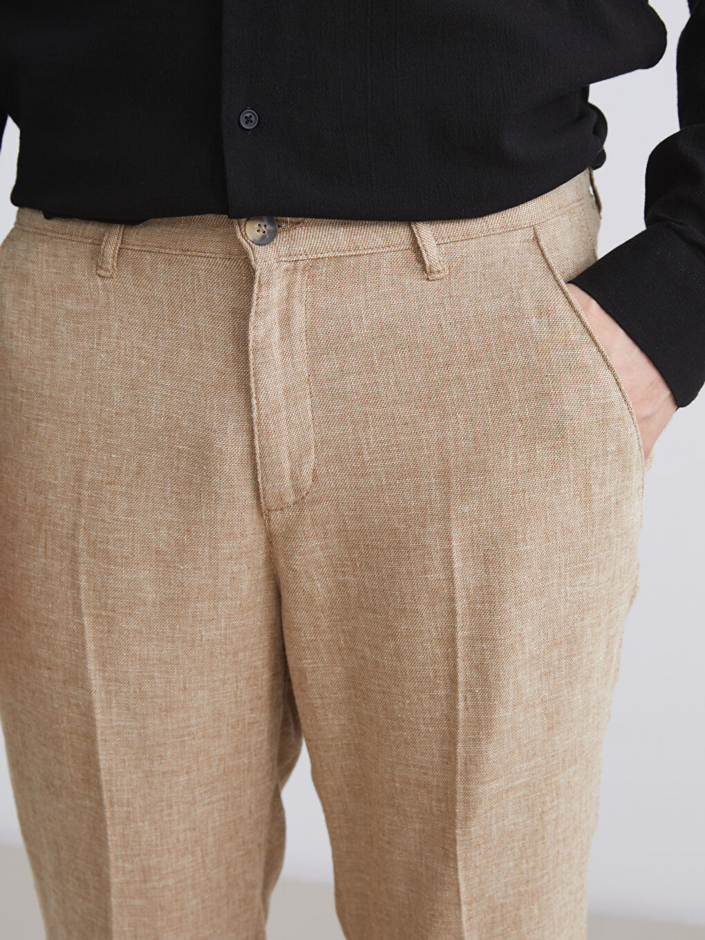 SOUTHBLUE Muške pantalone od mešavine lana standardnog kroja -S59739Z8-DU7
