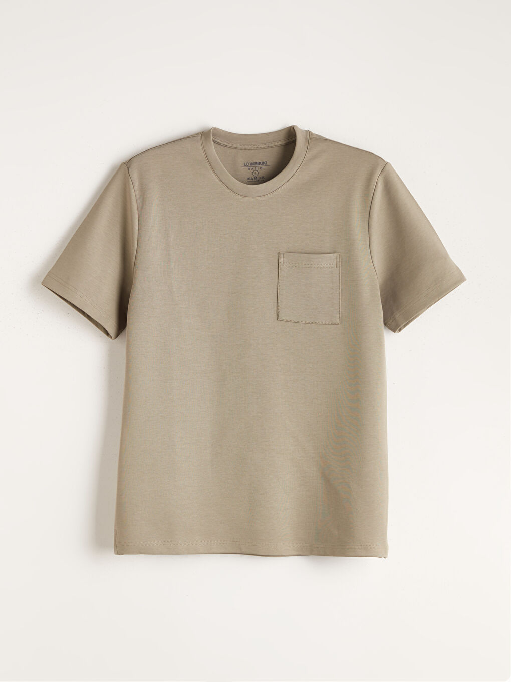 Haki Bisiklet Yaka Kısa Kollu Erkek Tişört-4