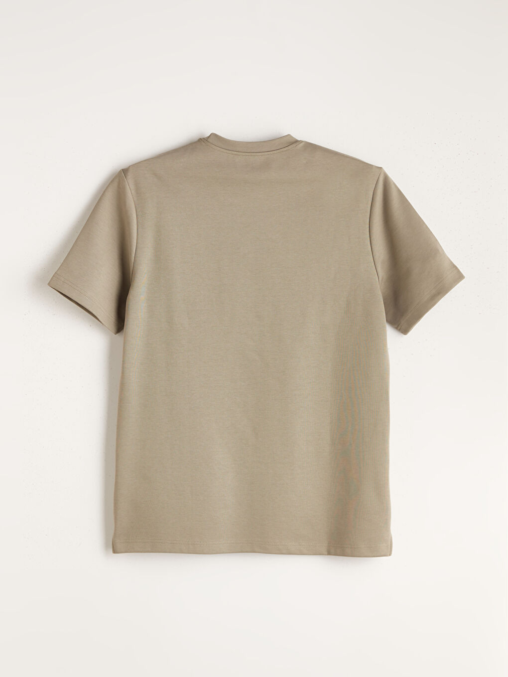 Haki Bisiklet Yaka Kısa Kollu Erkek Tişört-5