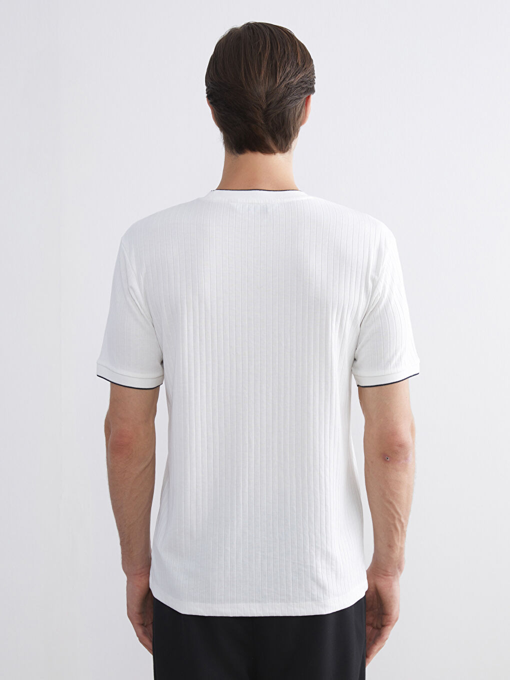 Мужчины Белый Футболка-4