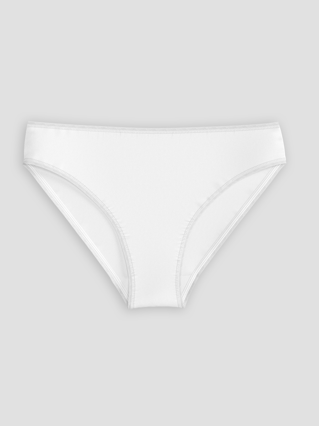 Beyaz Düz Bikini Külot