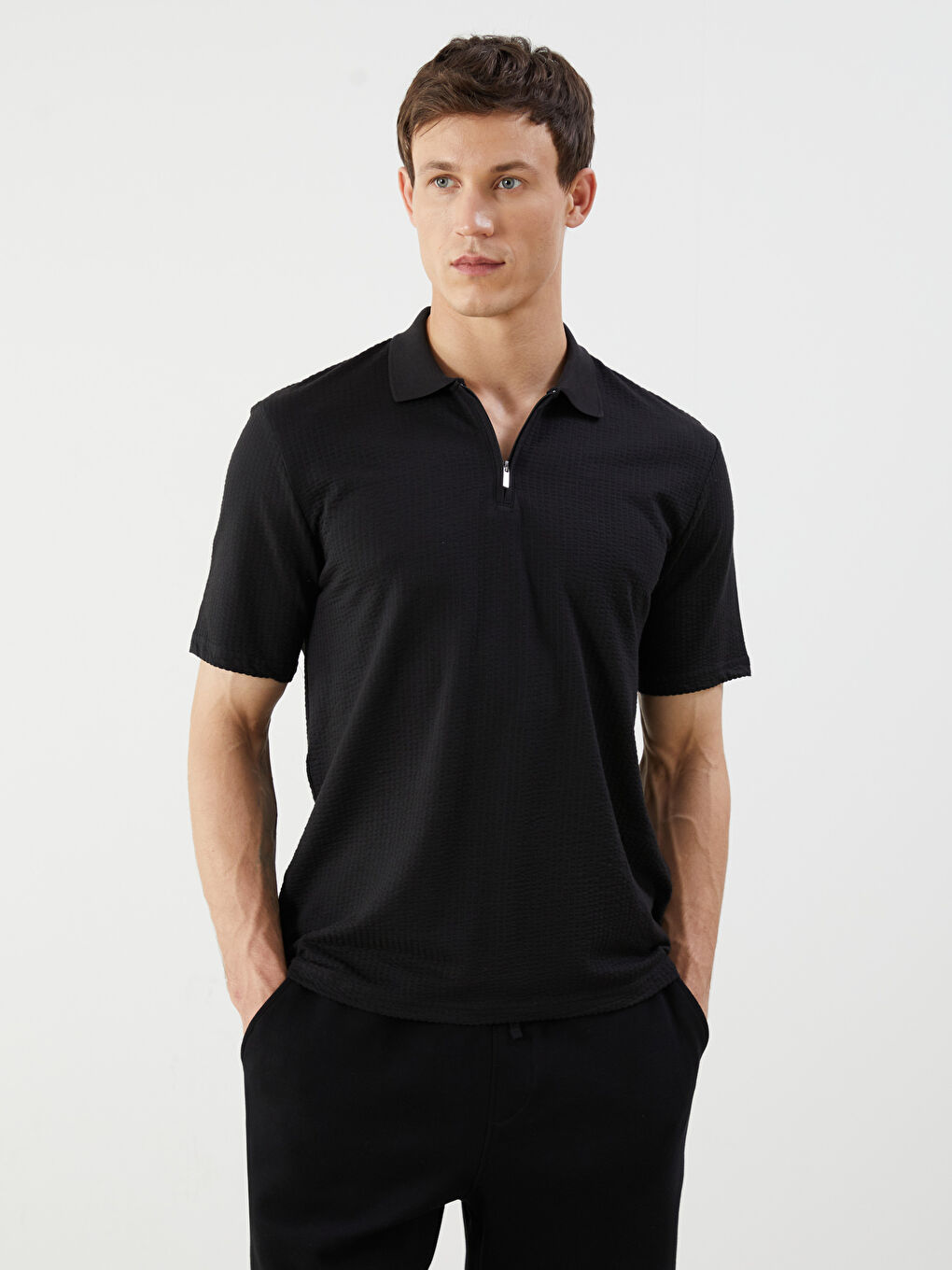 T-shirt homme col polo manches courtes
