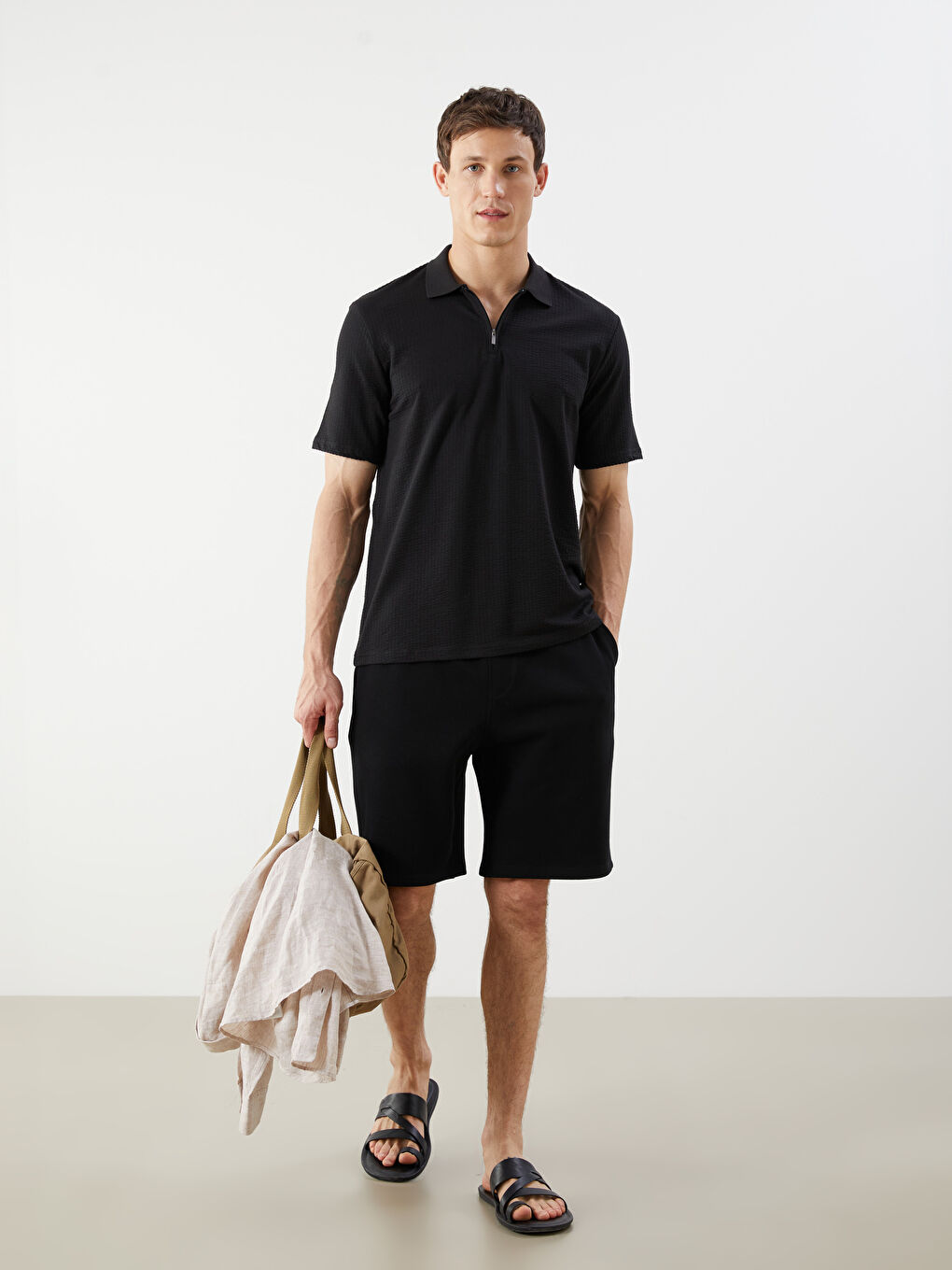 T-shirt homme col polo manches courtes-1