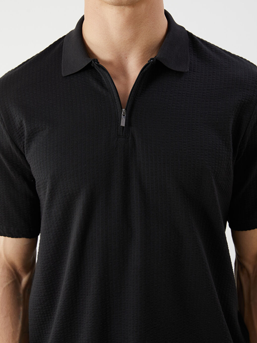 T-shirt homme col polo manches courtes-2