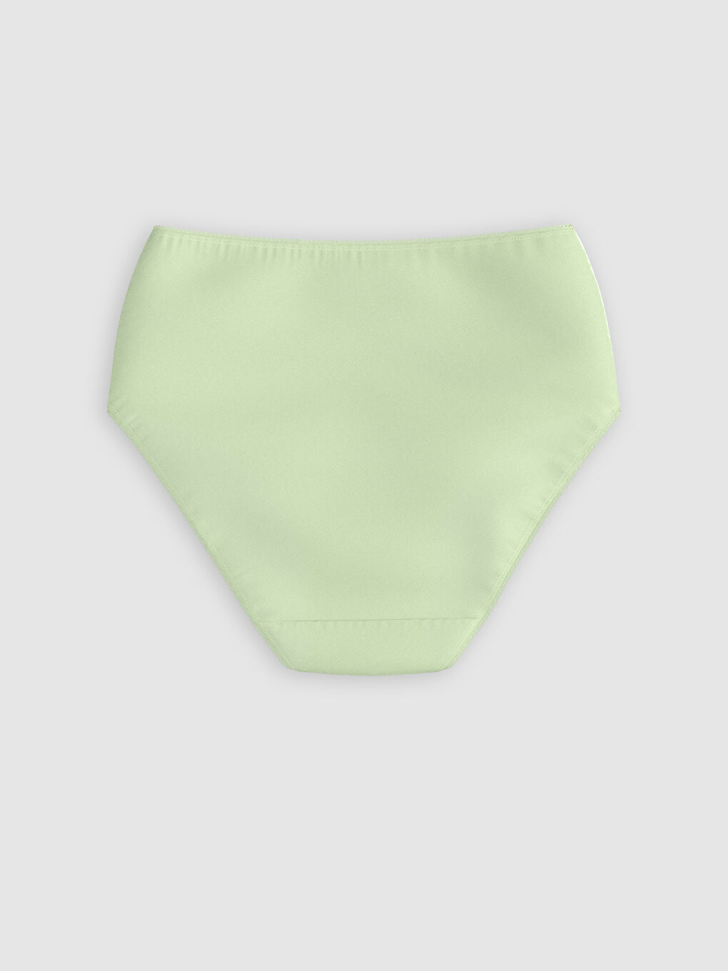 Yeşil Yüksek Bel Düz Klasik Külot-1