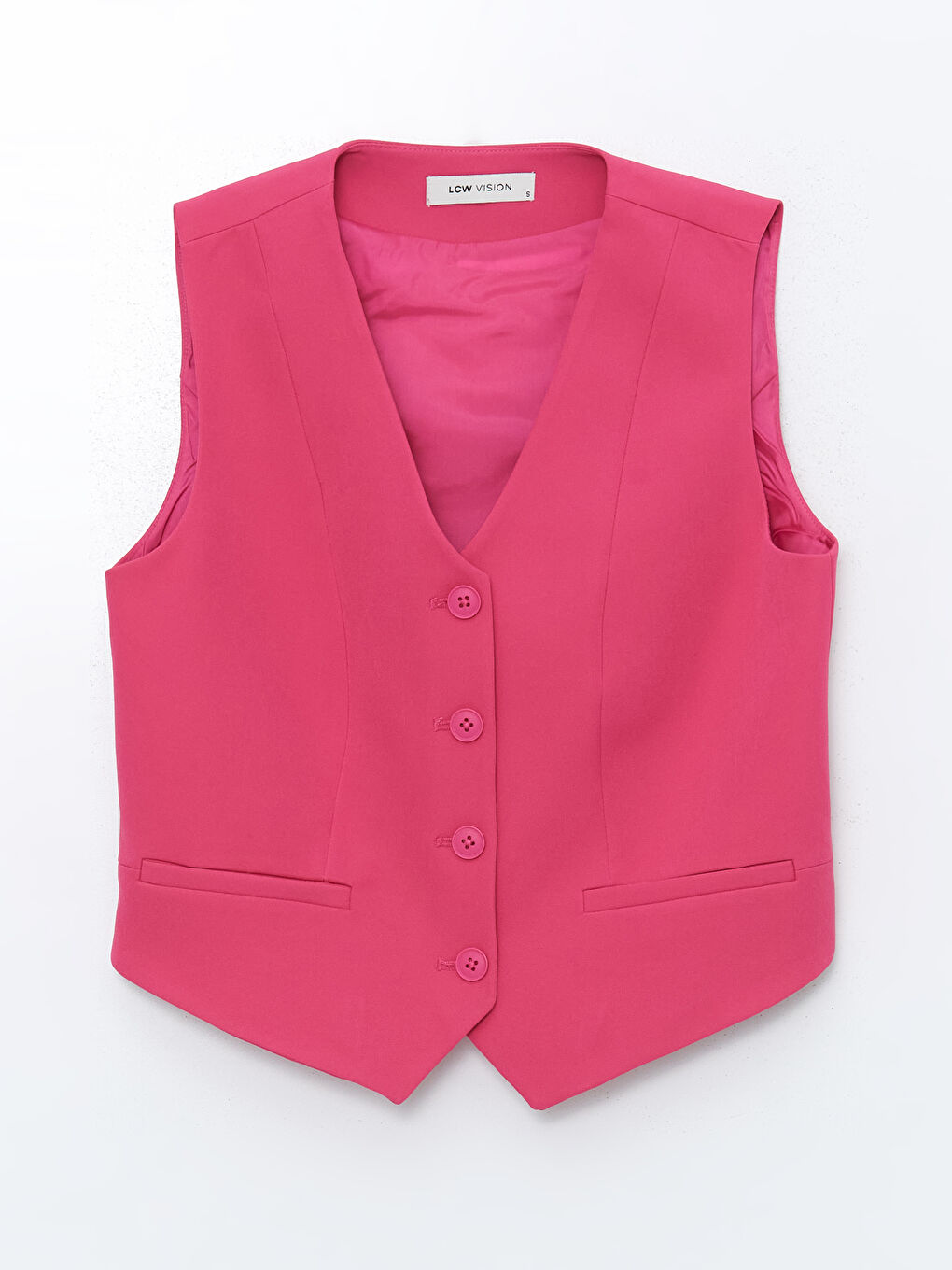 LCW Vision V Neck Women's Classic Waistcoat -S59824Z8-DTZ