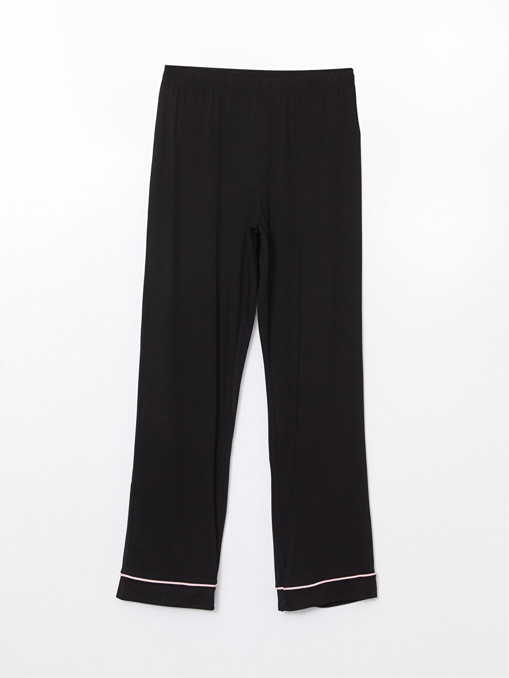 Siyah Beli Lastikli Kadın Pijama Alt-8