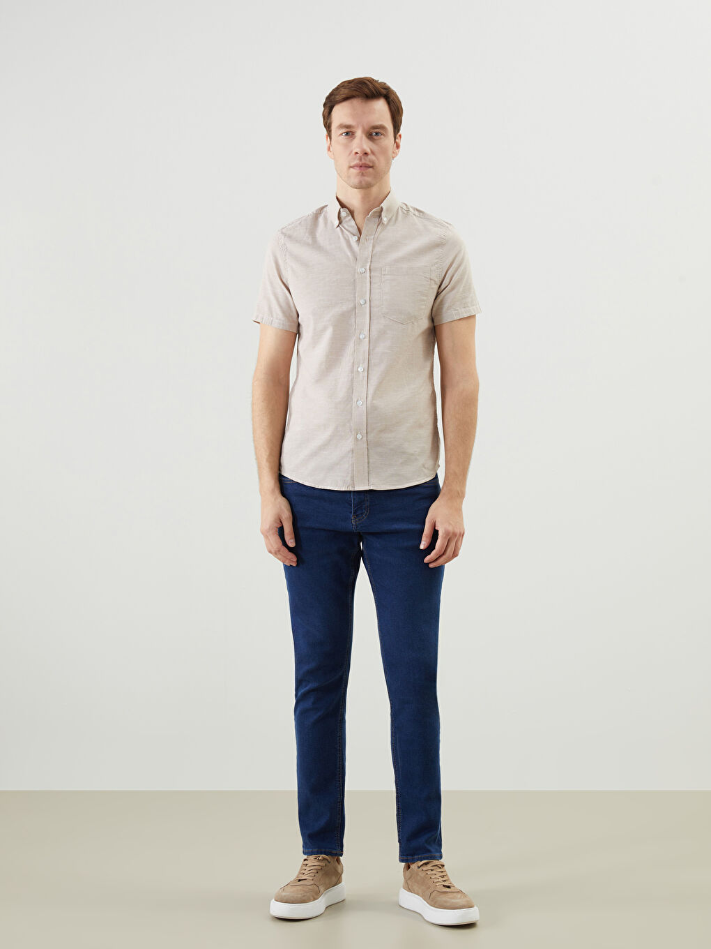Regular Fit Short Sleeve Men's Shirt -S59836Z8-CR8