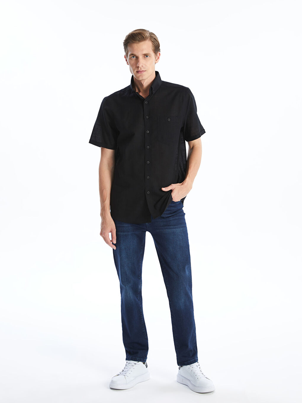 Regular Fit Short Sleeve Men's Shirt -S59836Z8-CVL