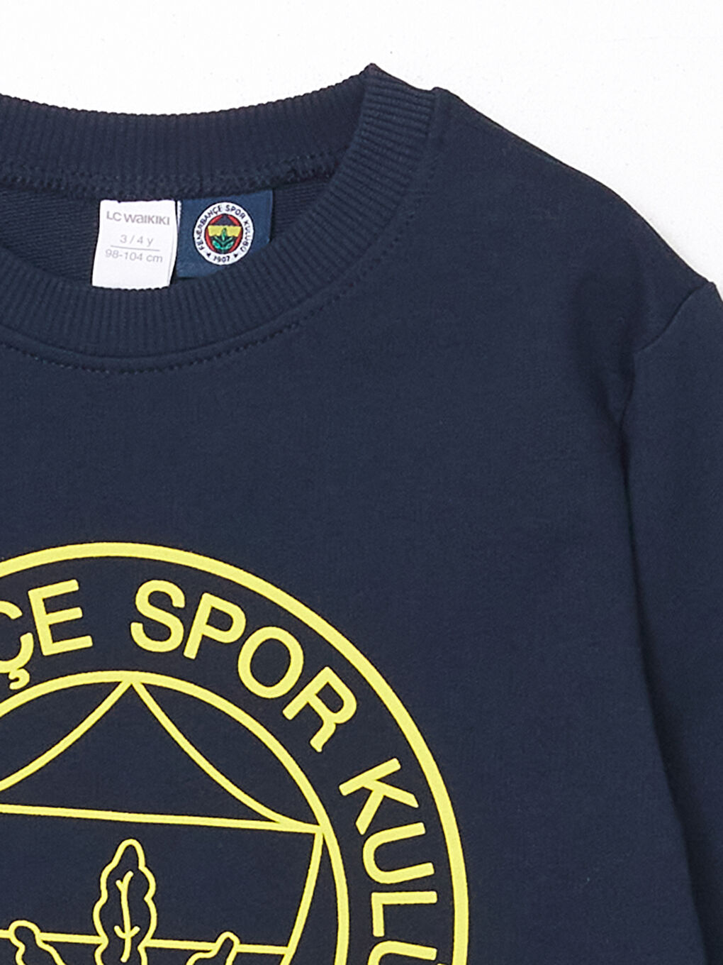 LCW Kids Lacivert Bisiklet Yaka Fenerbahçe Baskılı Erkek Çocuk Sweatshirt ve Eşofman Alt 2'li - 2