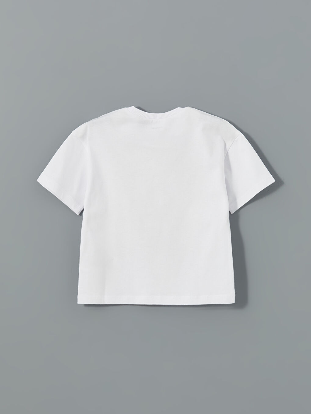 Beyaz Bisiklet Yaka Galatasaray Baskılı Erkek Çocuk Tişört-1