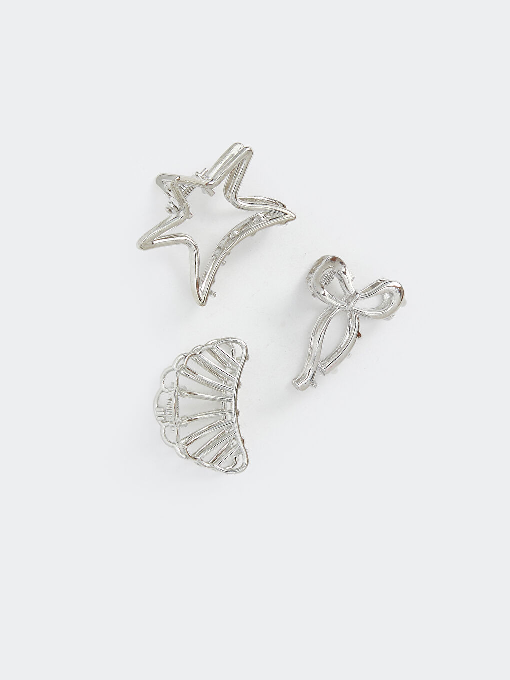3-Piece Metal-Shaped Claw Hair Clip Set -S59879Z8-M0T