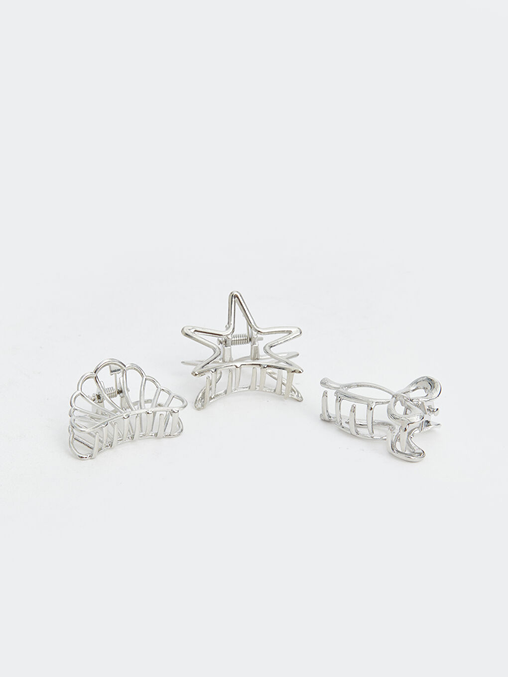 3-Piece Metal-Shaped Claw Hair Clip Set -S59879Z8-M0T