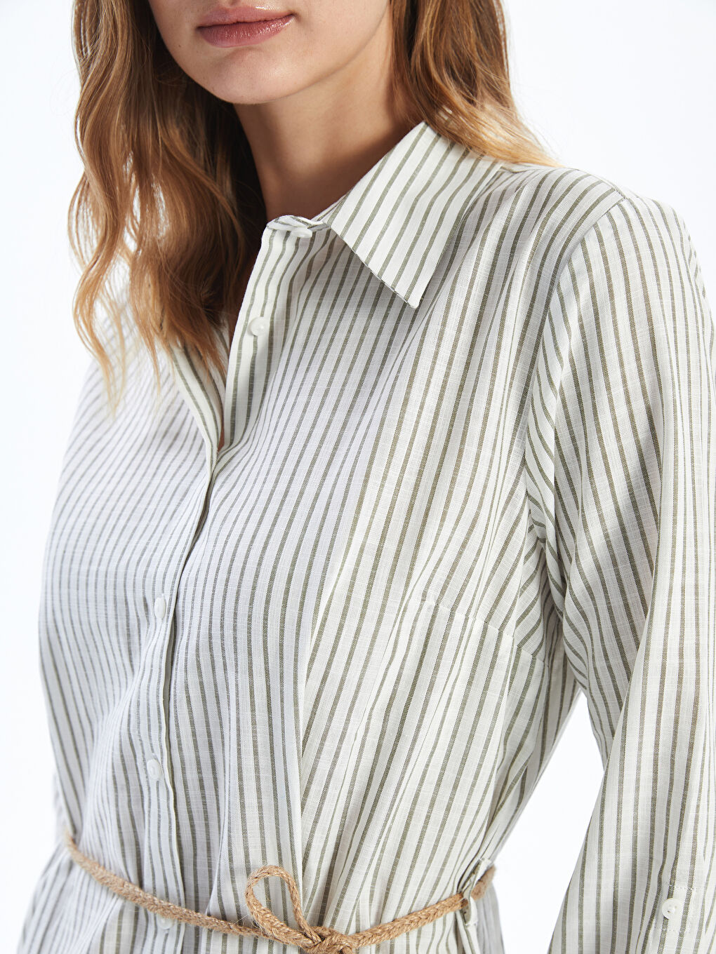 Striped Women's Shirt Tunic -S59917Z8-LGE