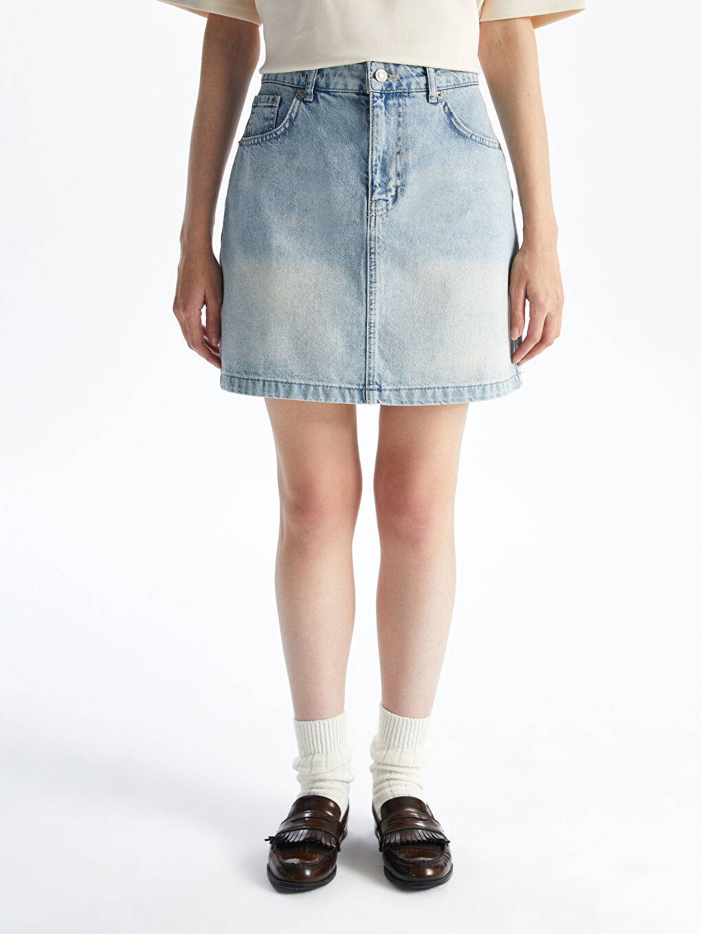 Standard Fit Women's Jean Skirt -S59921Z8-311