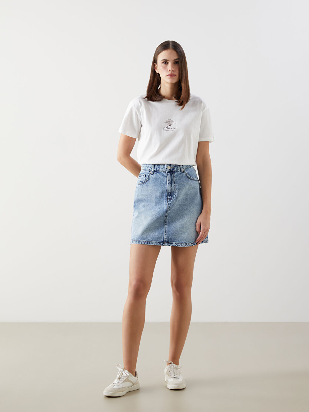 Standard Fit Women's Jean Skirt -S59921Z8-507
