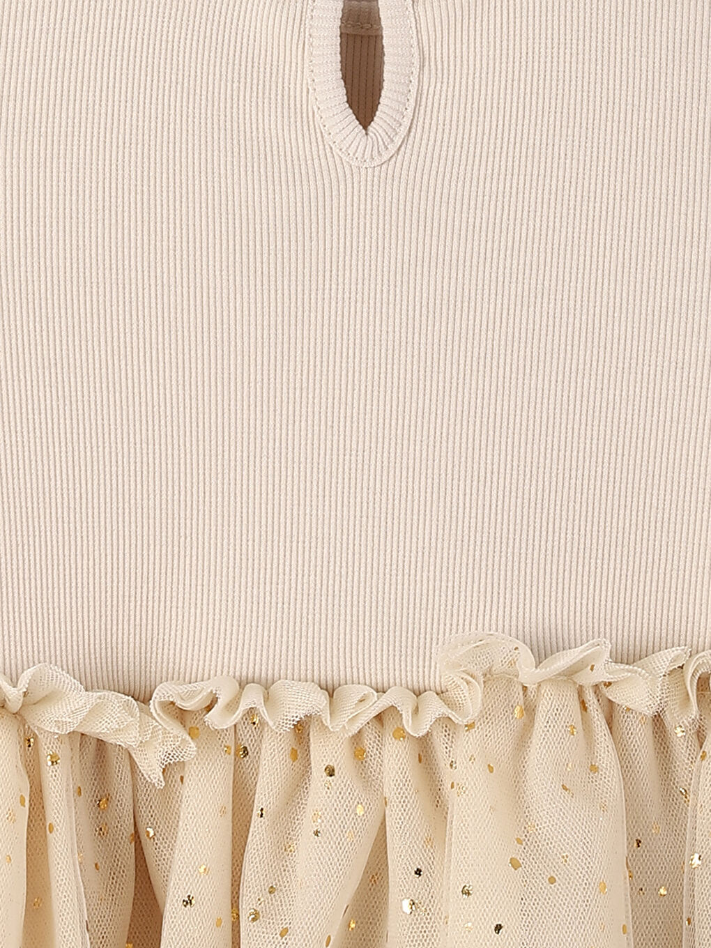 فستان للبنات حديثي الولادة بياقة دائرية وكم طويل-2