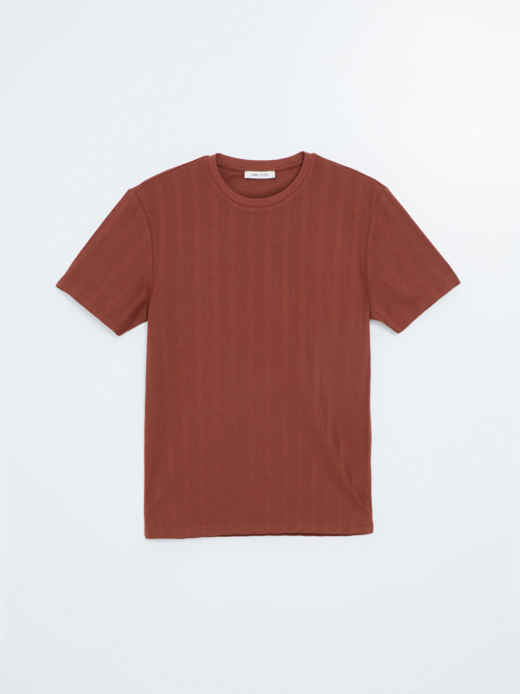 LCW Vision Crew Neck Plain Jacquard Ribbed Men's T-Shirt -S59925Z8-V89