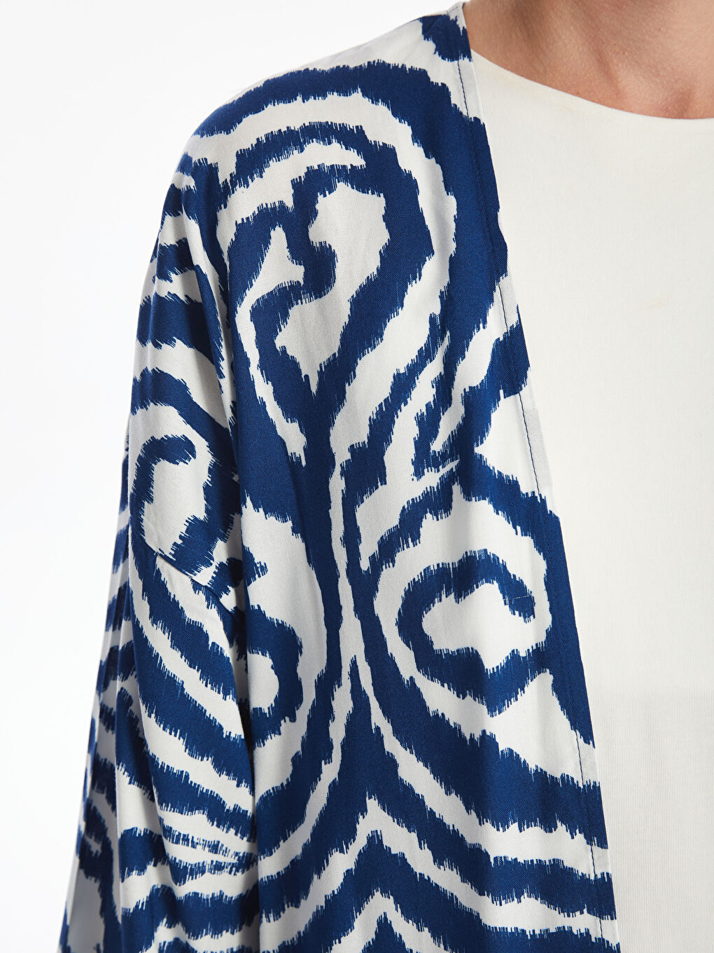 Shawl Collar Patterned Oversize Women's Kimono -S59928Z8-LQQ