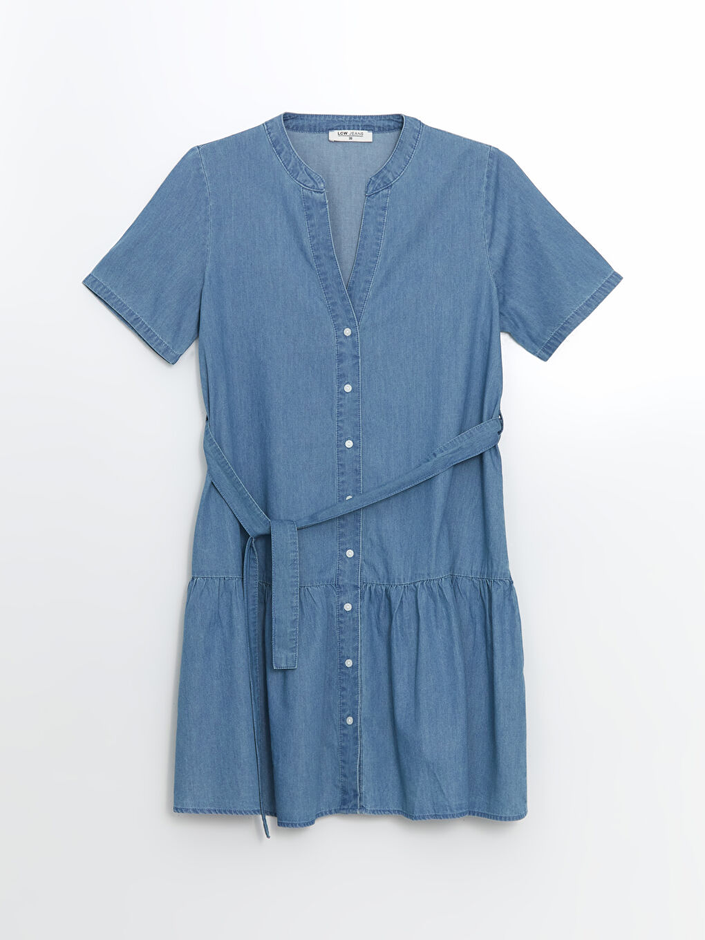 Notch Neck Denim Dress -S59945Z8-H45