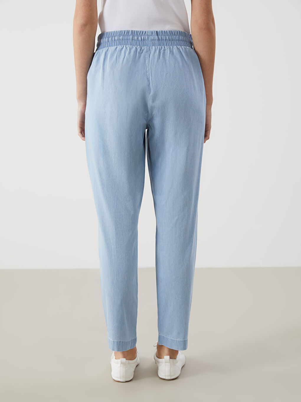 Elasticated Waist Carrot Fit Women's Jeans -S59951Z8-315