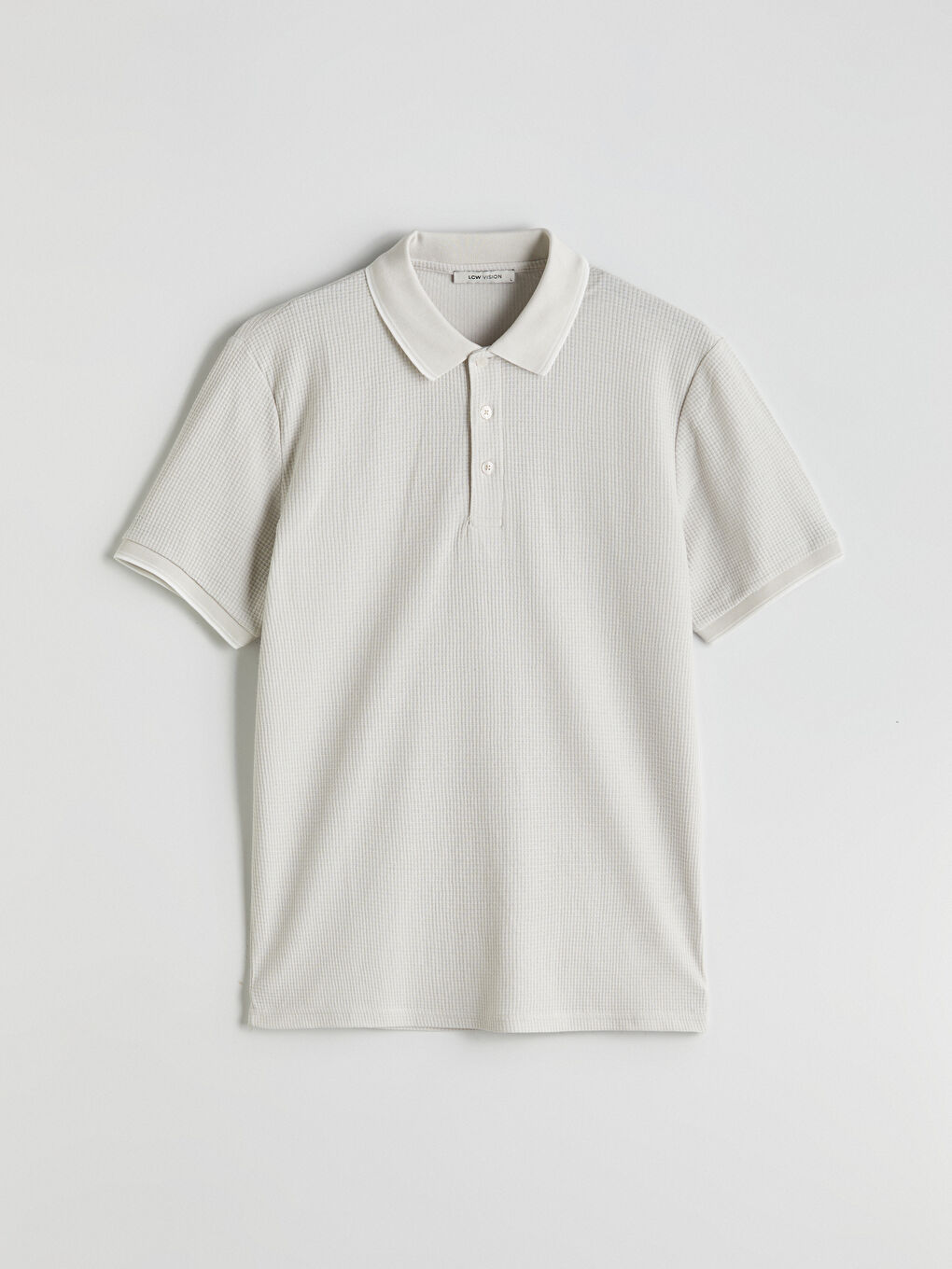 Polo Neck Short Sleeve Men's Textured T-Shirt -S59969Z8-J0B