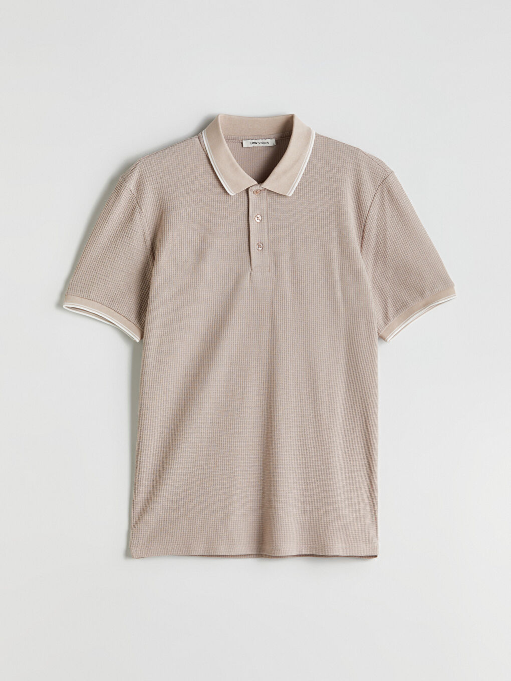 Polo Neck Short Sleeve Men's Textured T-Shirt -S59969Z8-PSD