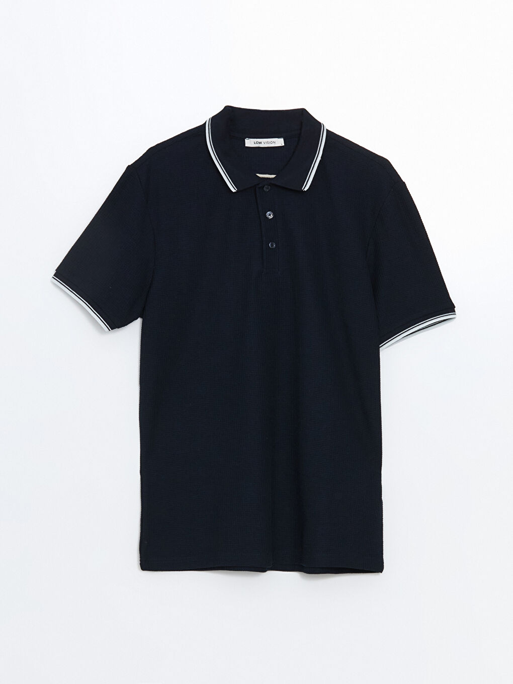 Polo Neck Short Sleeve Men's Textured T-Shirt -S59969Z8-RFH