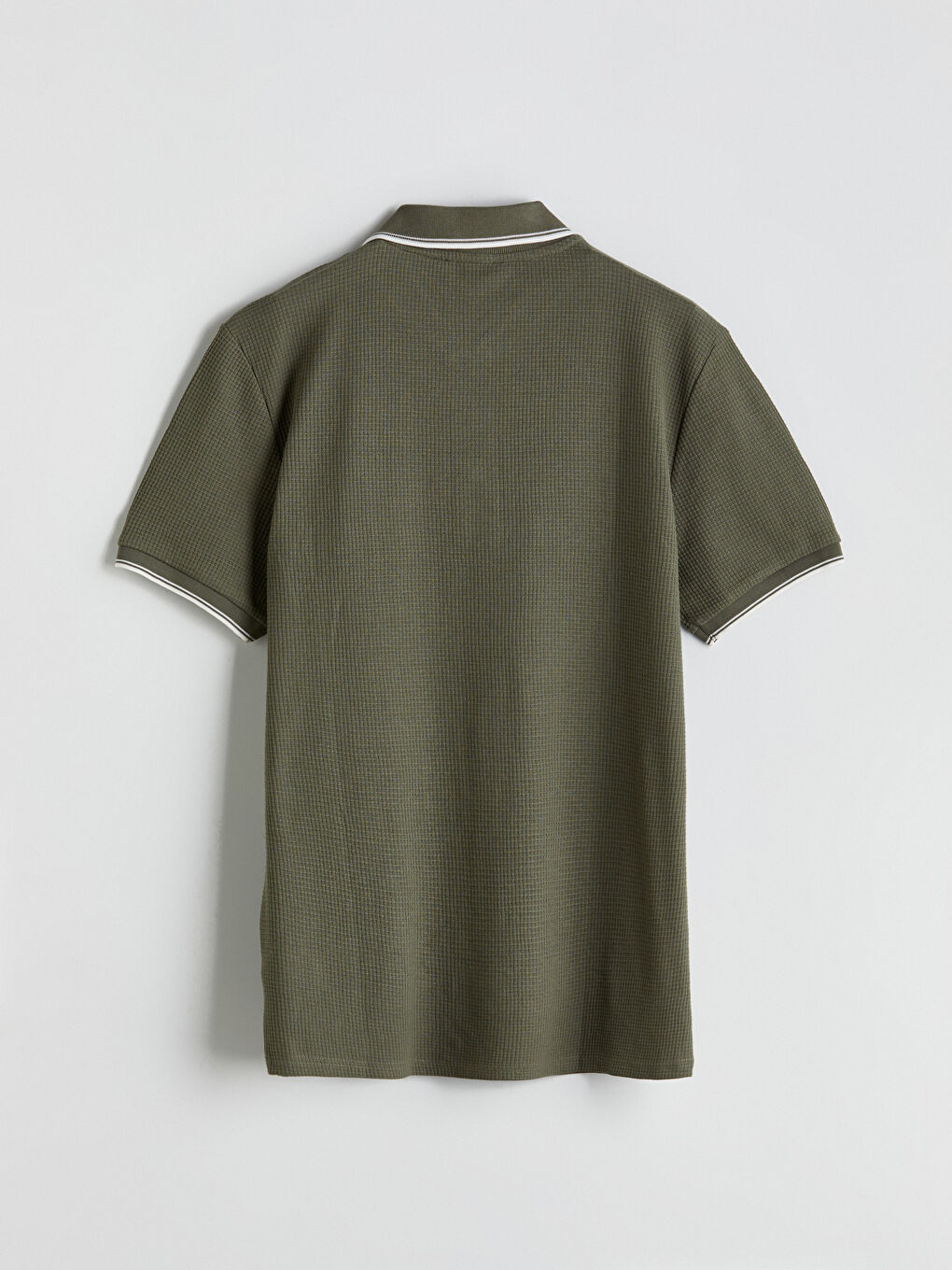 Polo Neck Short Sleeve Men's Textured T-Shirt -S59969Z8-V0N