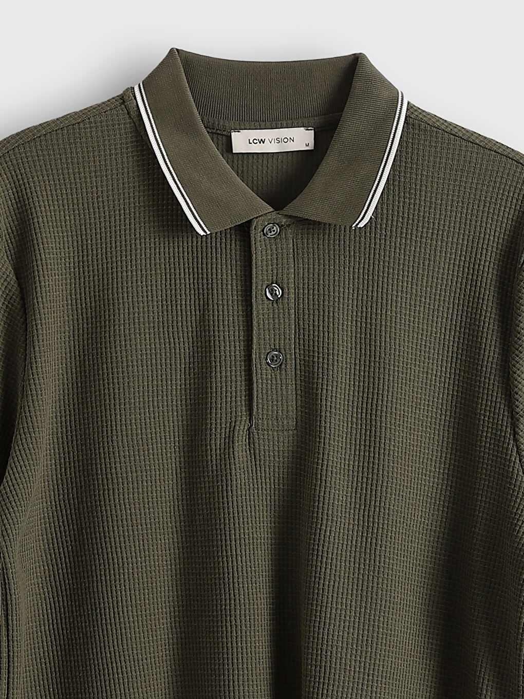 Polo Neck Short Sleeve Men's Textured T-Shirt -S59969Z8-V0N