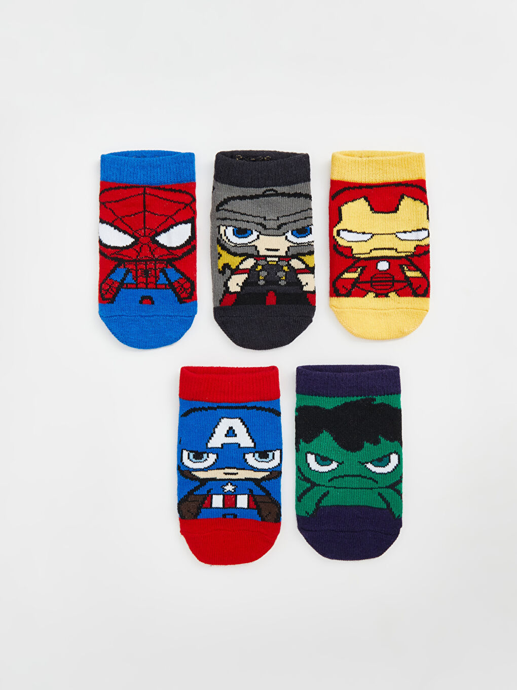 Spider-Man Patterned Boys Booties Socks 5 Pack -S59987Z4-K00
