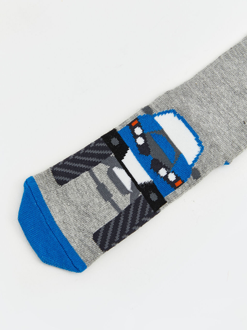 Gri Desenli Erkek Çocuk Soket Çorap-1