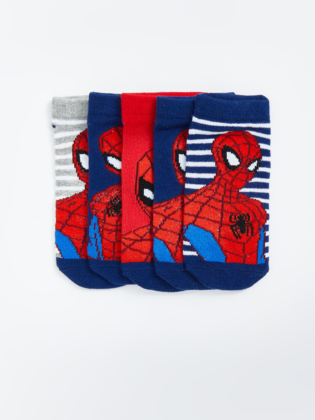 Spider-Man Patterned Boys Booties Socks 5 Pack -S5AA40Z4-K00