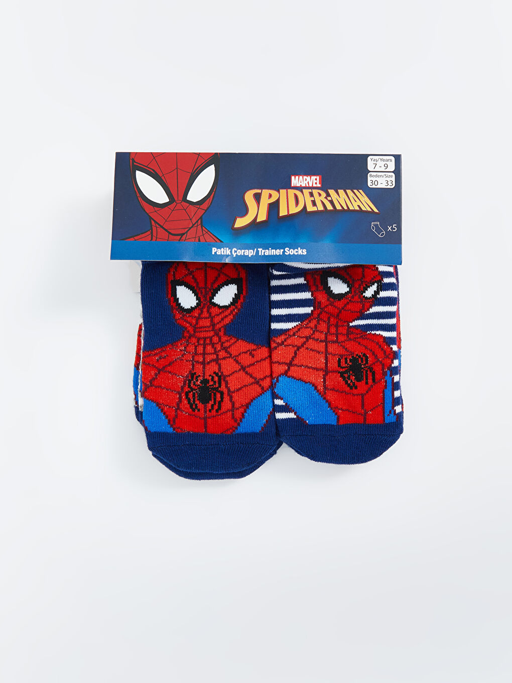 Spider-Man Patterned Boys Booties Socks 5 Pack -S5AA40Z4-K00